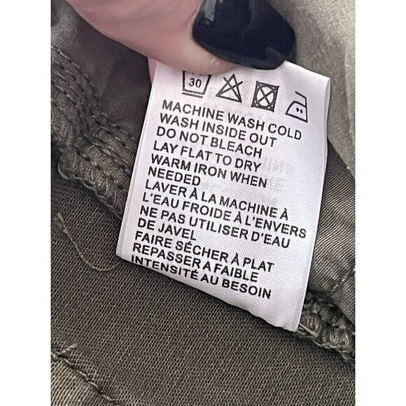 Free People x SANDRINE ROSE Women's Sz 24 Army Green Skinny Jeans NWT - Picture 9 of 12